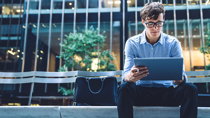 Young professional on laptop