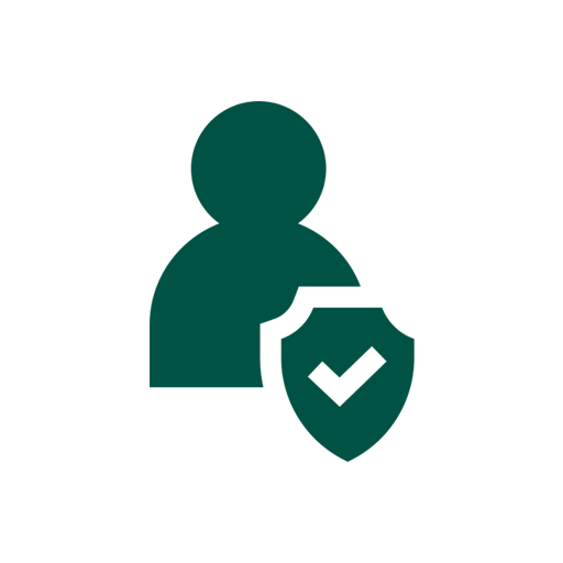 Illustration of a person with a checkmark beside them.