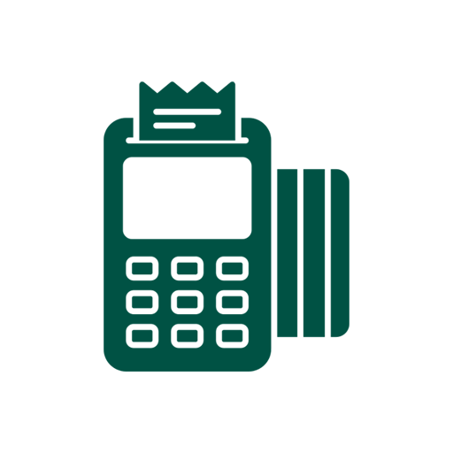 Illustration of a credit card machine.