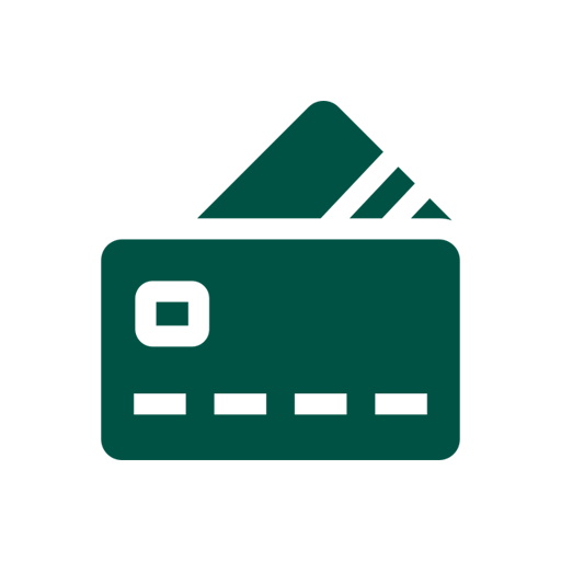 Illustration of a wallet with a credit card inside.