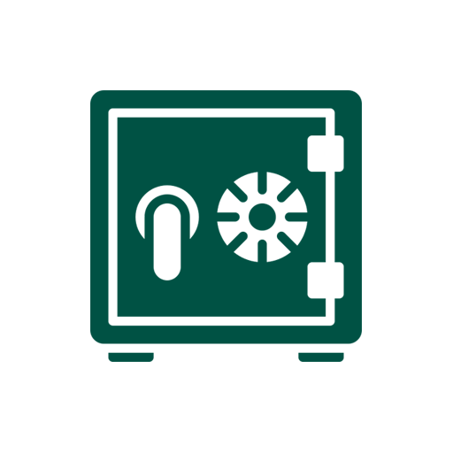 Illustration of a bank safe.