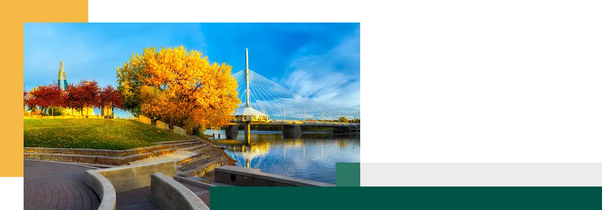 Winnipeg skyline in autumn