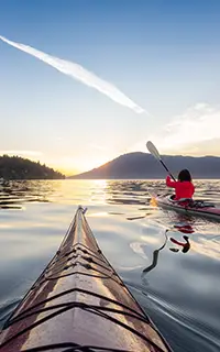 person on a kayak