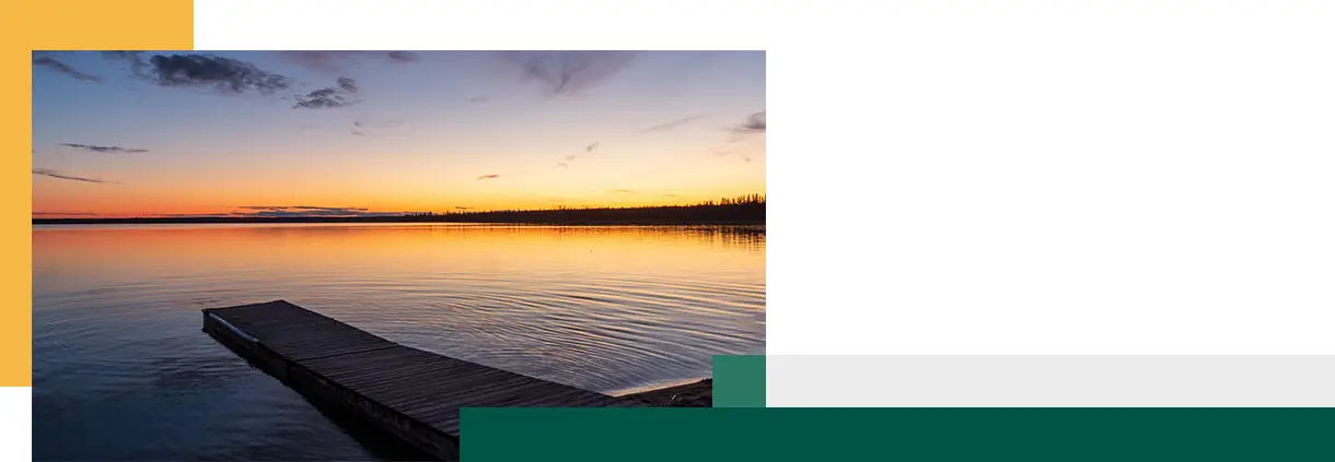 Dusk settles over Clear Lake in Manitobas Riding Mountain National Park
