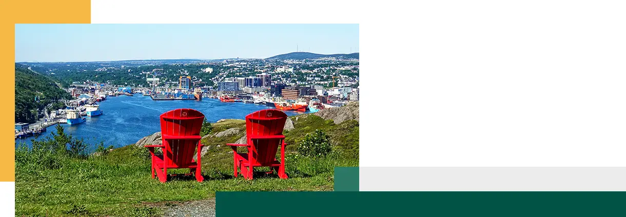 Red Chair View of St Johns Newfoundland