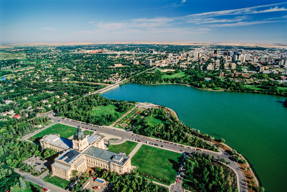 Aerial view of Regina