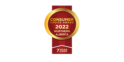 2022 Consumer Choice Award for Northern Alberta. Winner for 7 years