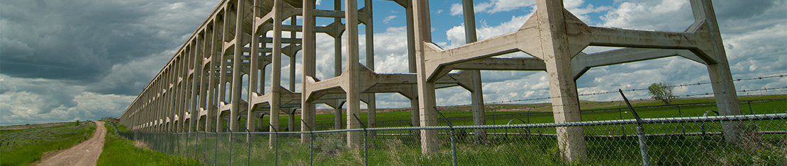 The cement aqueduct in Brooks, AB.
