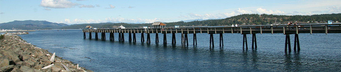 Pier at the mouth of Campbell River.