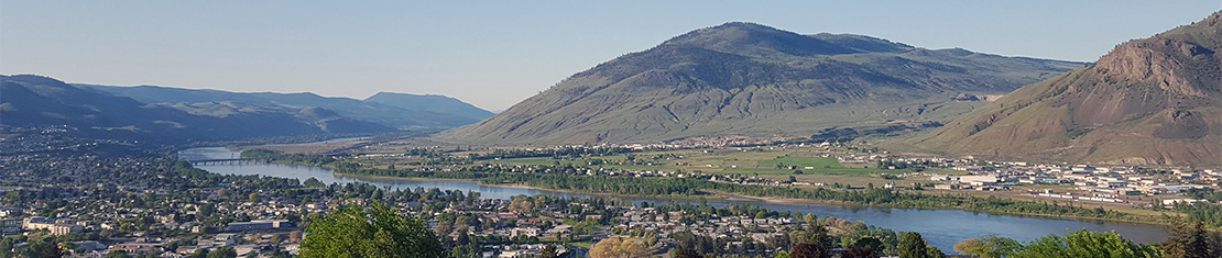 View of Kamloops along the North Thompson River.
