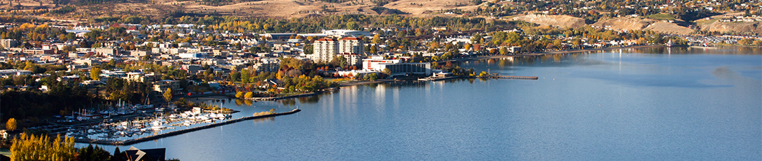 View of Penticton coast.