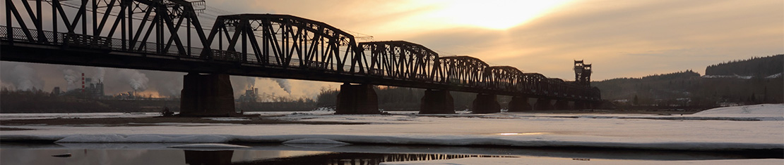 Train bridge over Fraser River