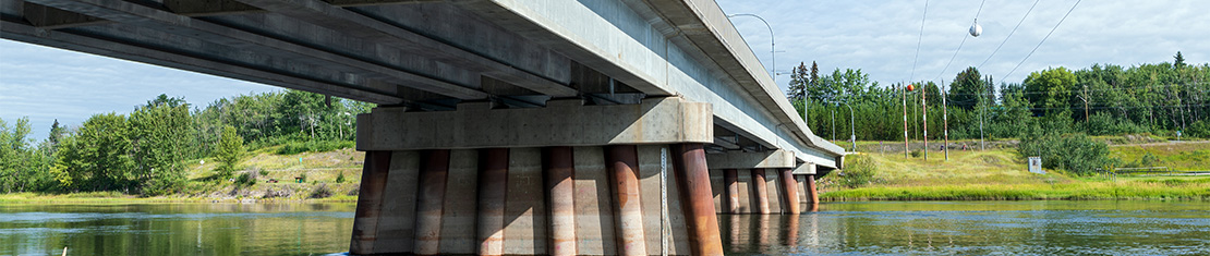 Underside of a bridge.