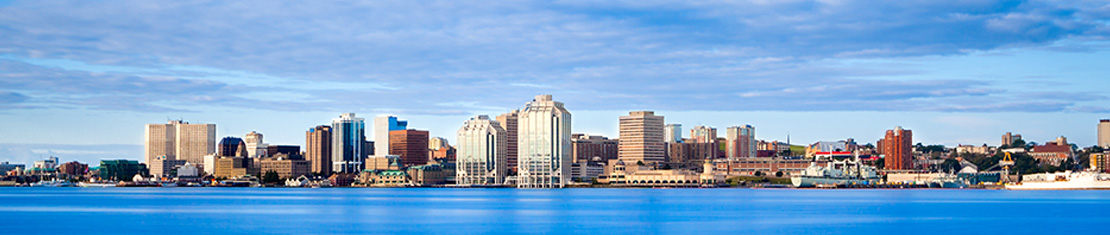 Downtown Halifax on the coast.