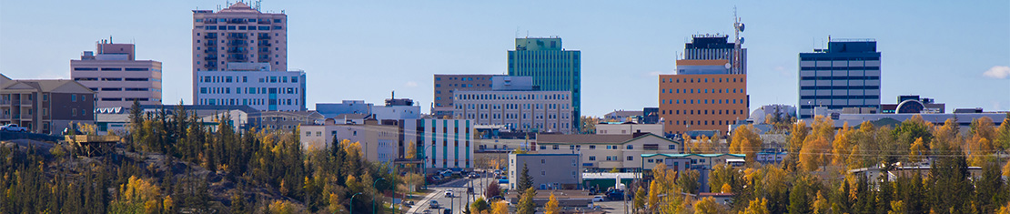 Downtown Yellowknife in the afternoon.